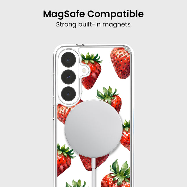 Strawberries Samsung S26 Phone Case