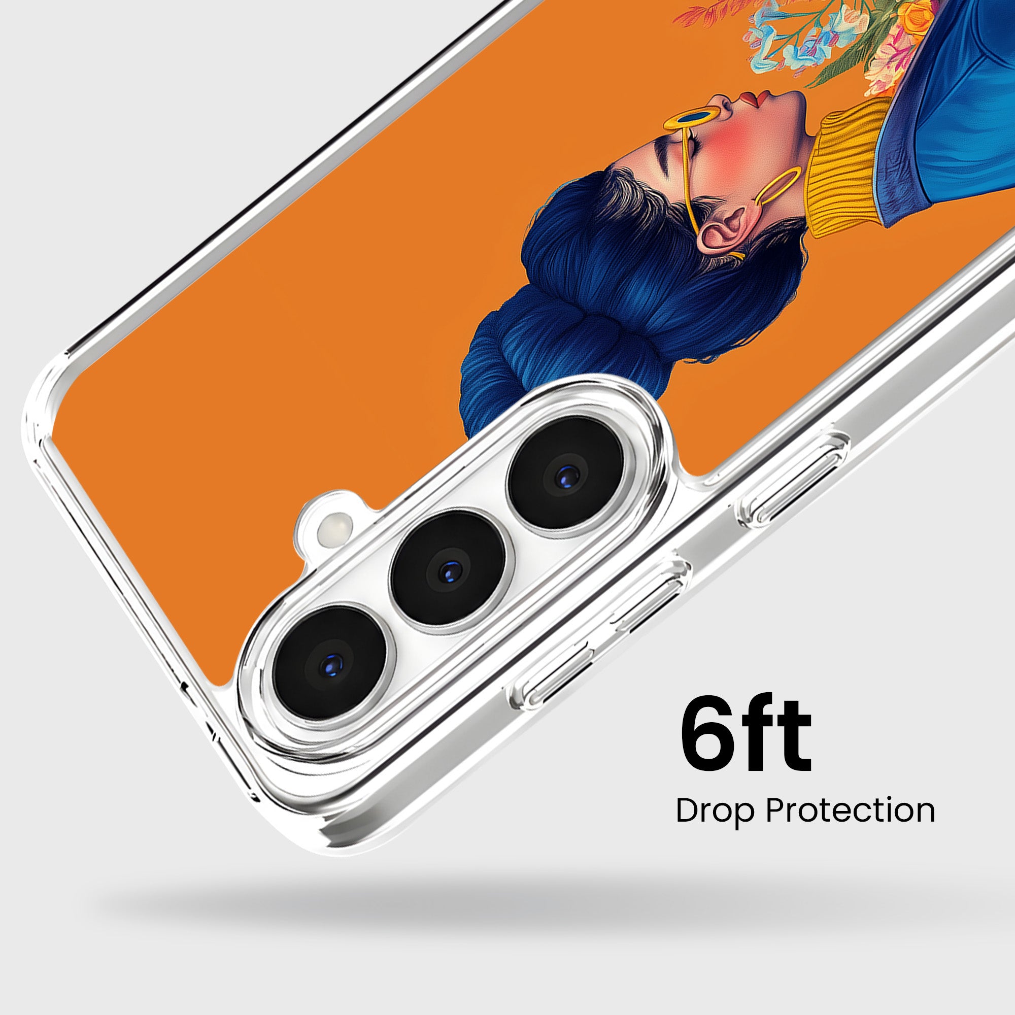 Woman in Blue Samsung S26 Phone Case