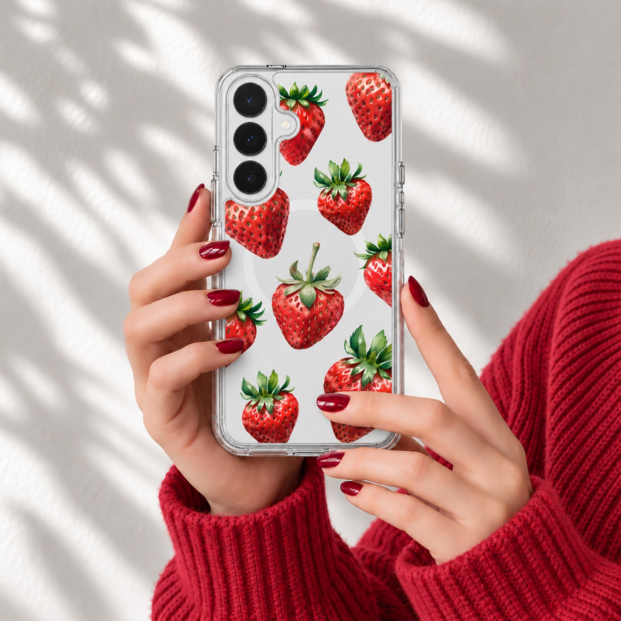 Strawberries Samsung S26 Phone Case