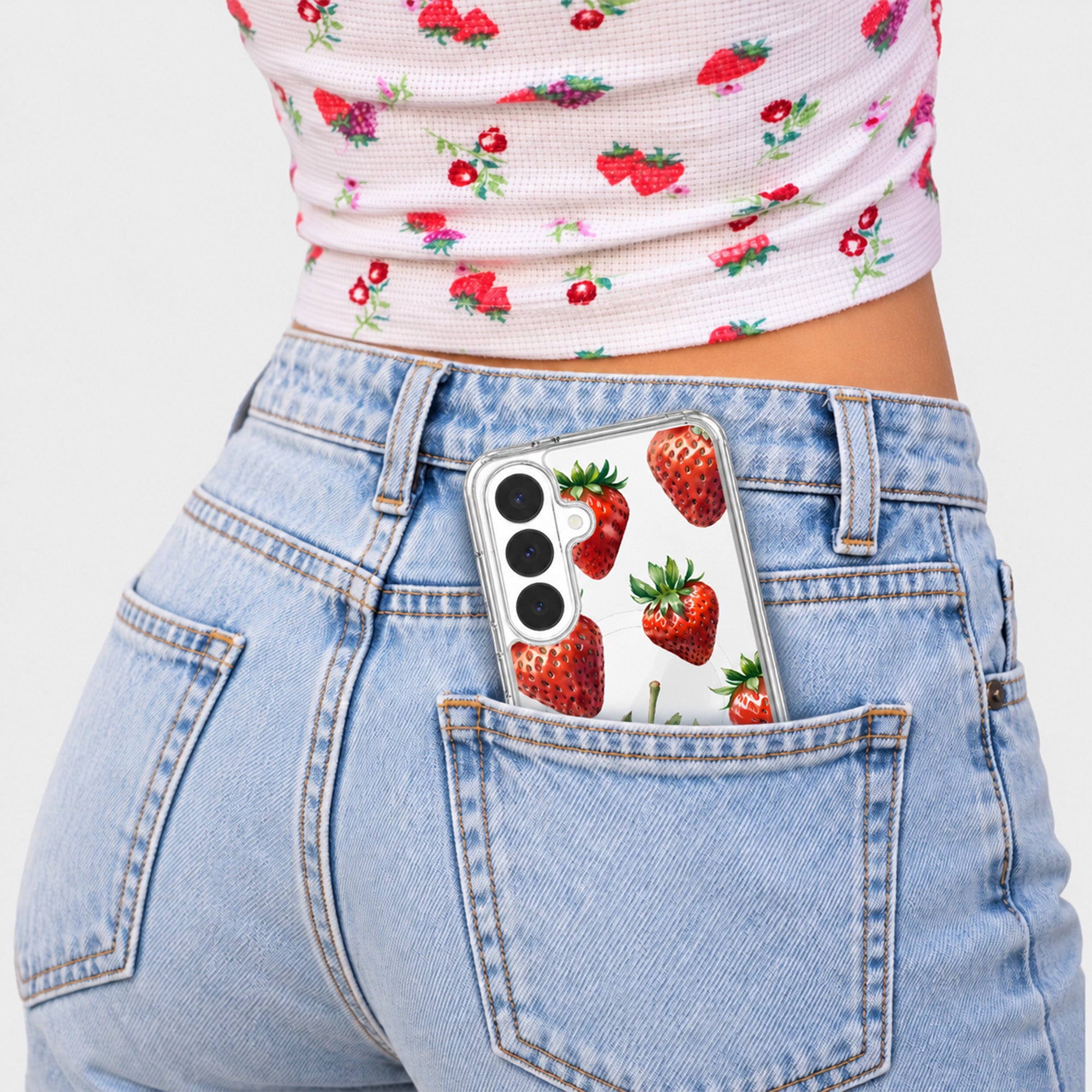 Strawberries Samsung S26 Phone Case