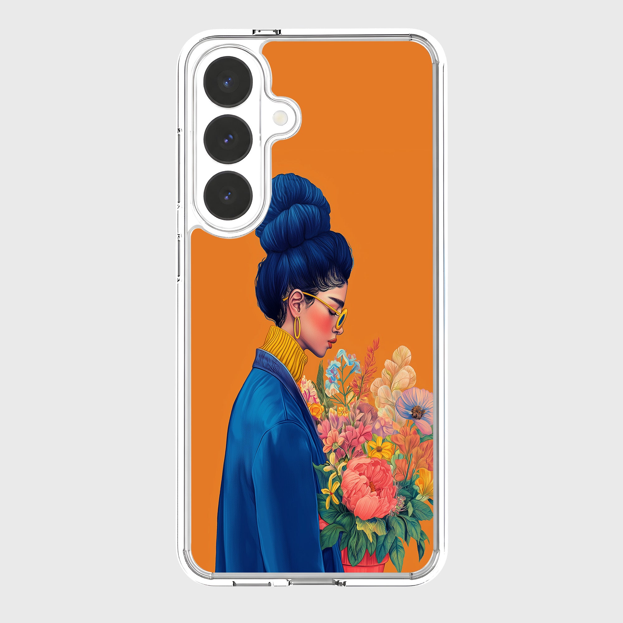 Woman in Blue Samsung S26 Phone Case