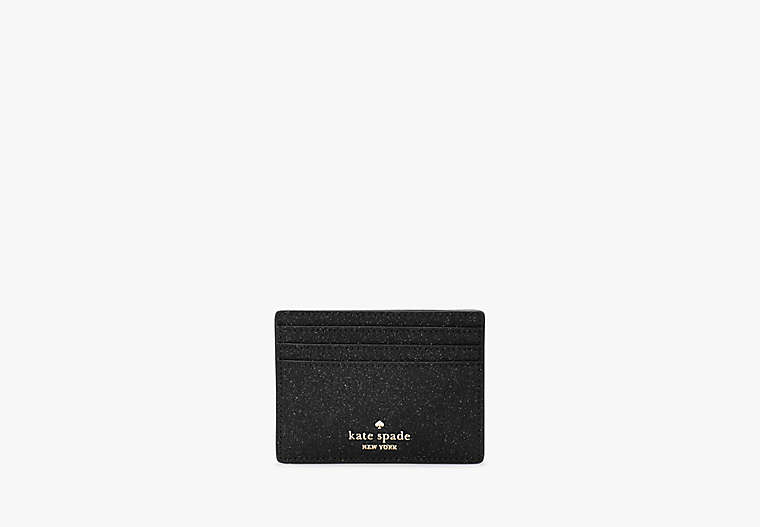 Kate Spade Glimmer Small Slim Card Holder - Black
