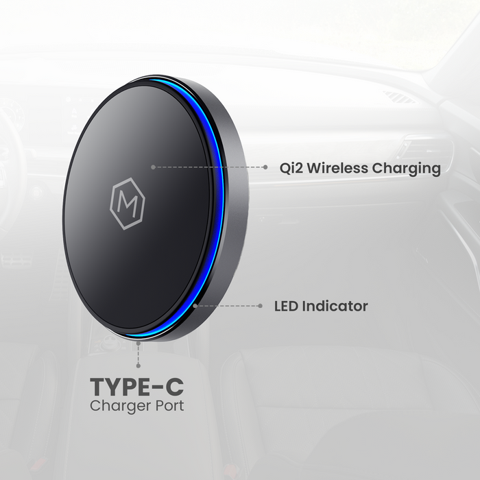 Mag Switch Qi2 Wireless Charger & Small Dash Mount