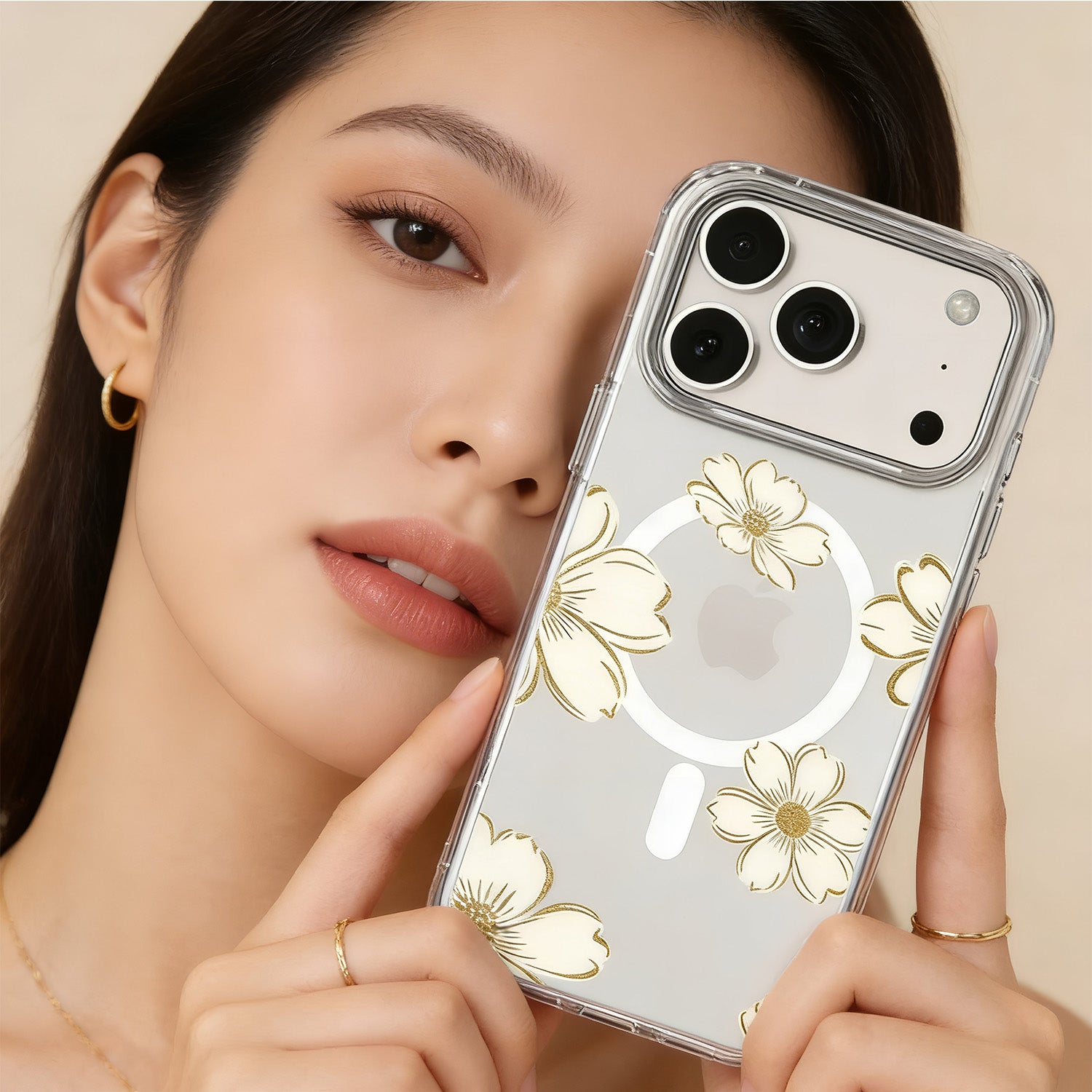 Gold Floral - iPhone 17 Pro Max