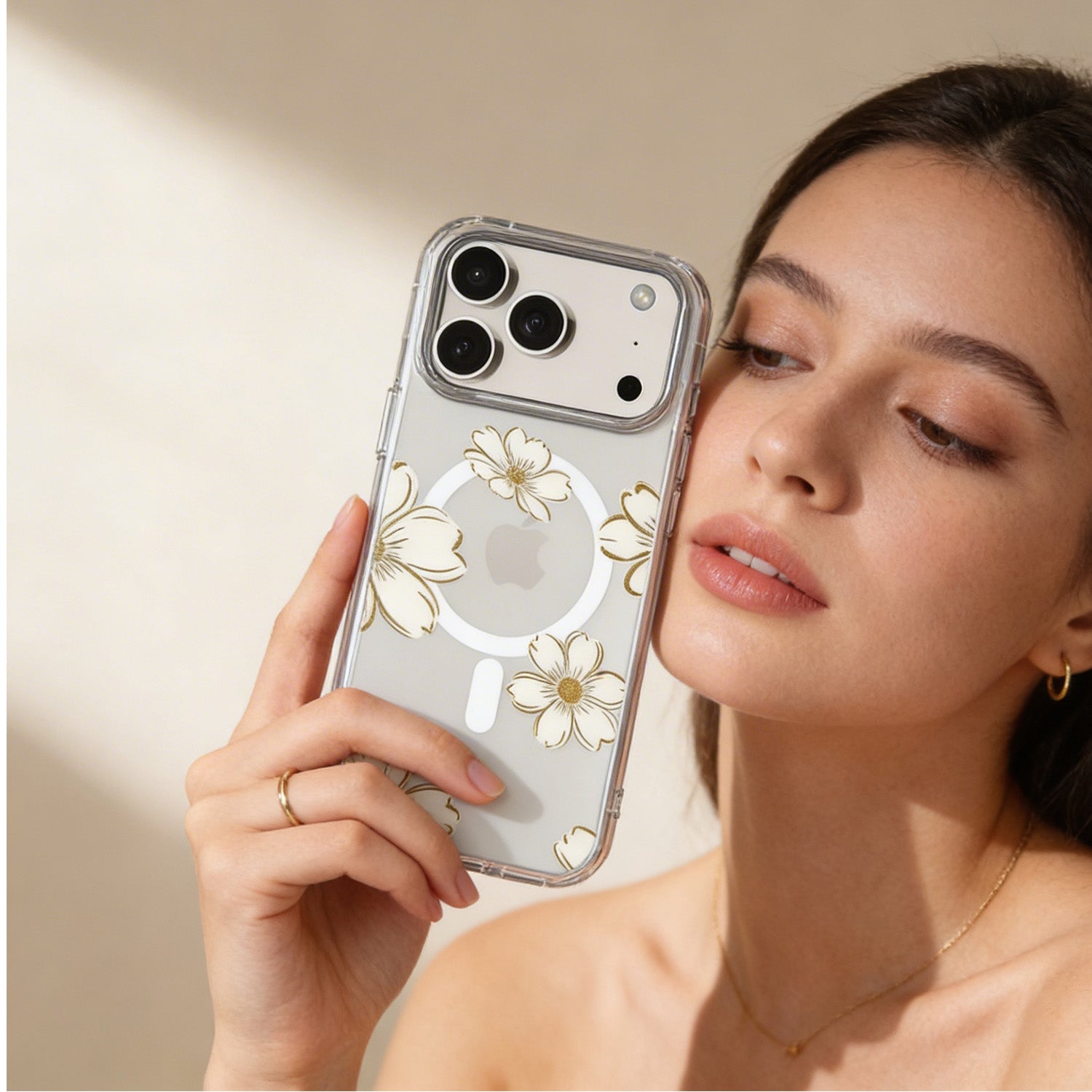Gold Floral - iPhone 17 Pro