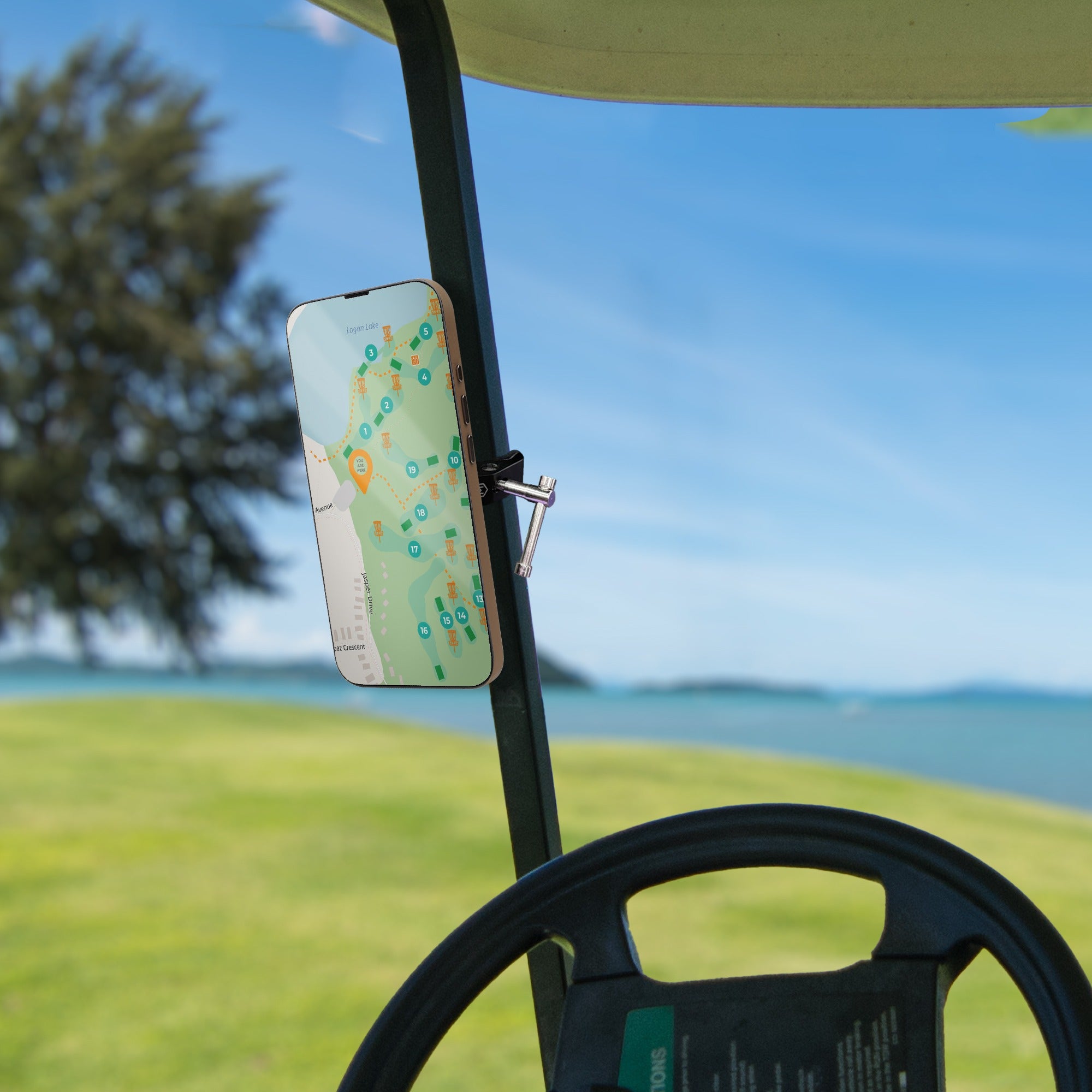 Mighty Mount MagSafe Golf Cart Clamp Mount for iPhone Android