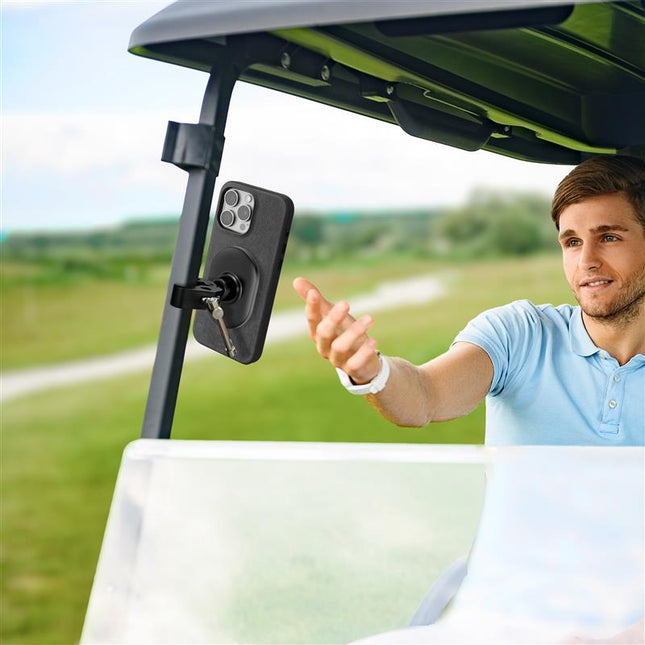 MagSafe Golf Cart Phone Mount - Metal Clamp Base