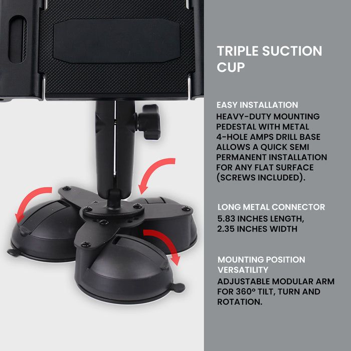 Mighty Mount™ Heavy Duty Triple Suction iPad and Tablet Mount