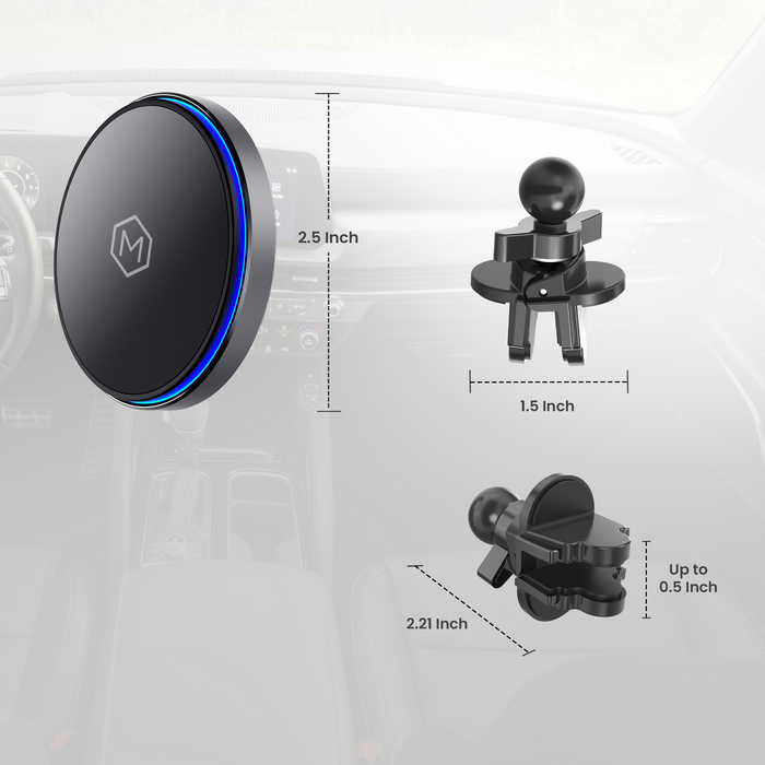 Mag Switch Qi2 Wireless Charger & Vent Mount