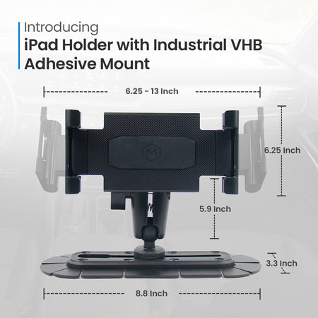 iPad Holder with Industrial VHB Adhesive Mount