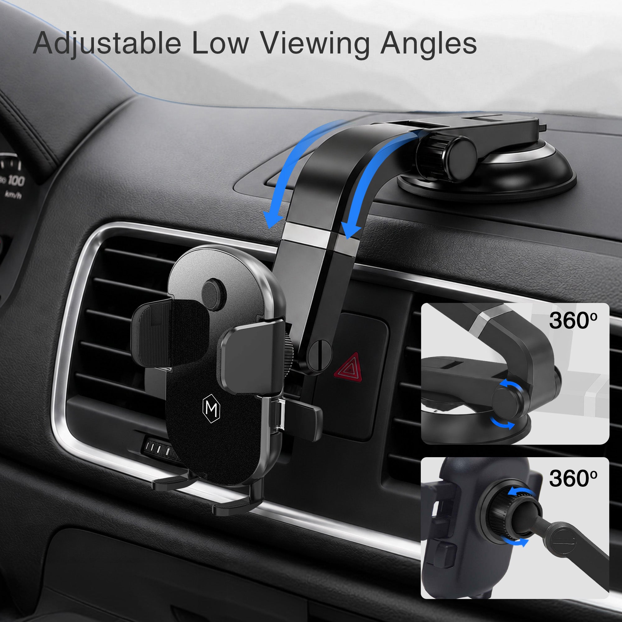Mighty Mount Grip Cradle Mount with Multi Angle Suction Cup
