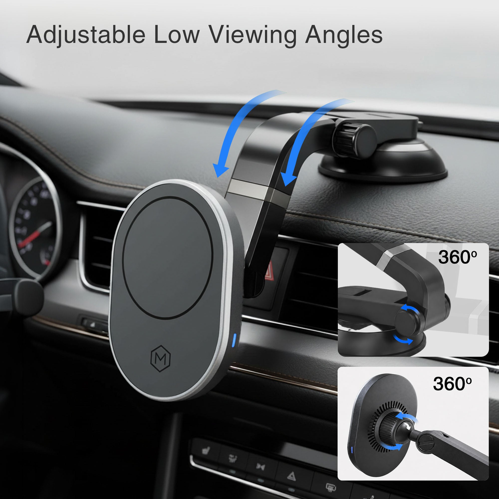 Mighty Mount MagSafe Wireless Car Charger with Multi Angle Suction Cup