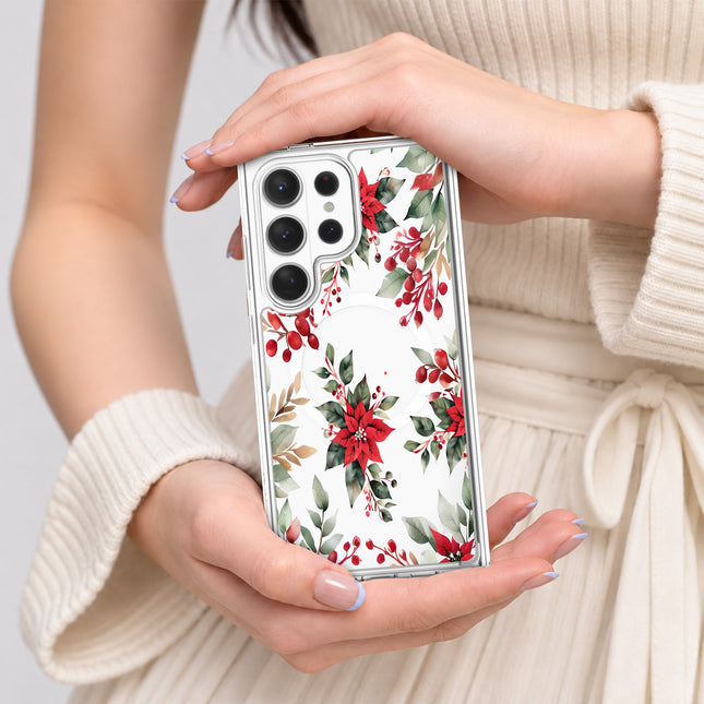 Poinsettias Samsung S26 Ultra Phone Case