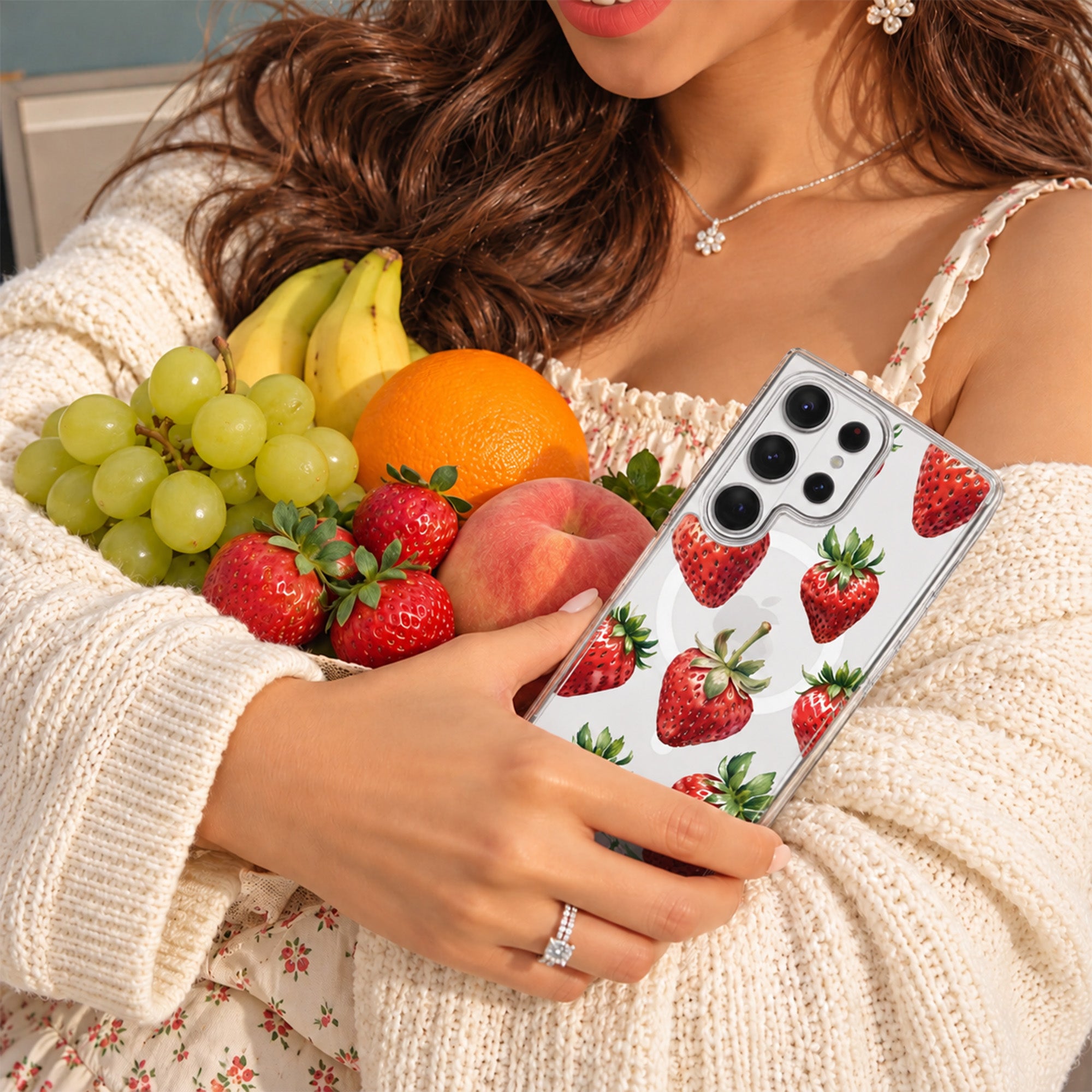 Strawberries Samsung S26 Ultra Phone Case