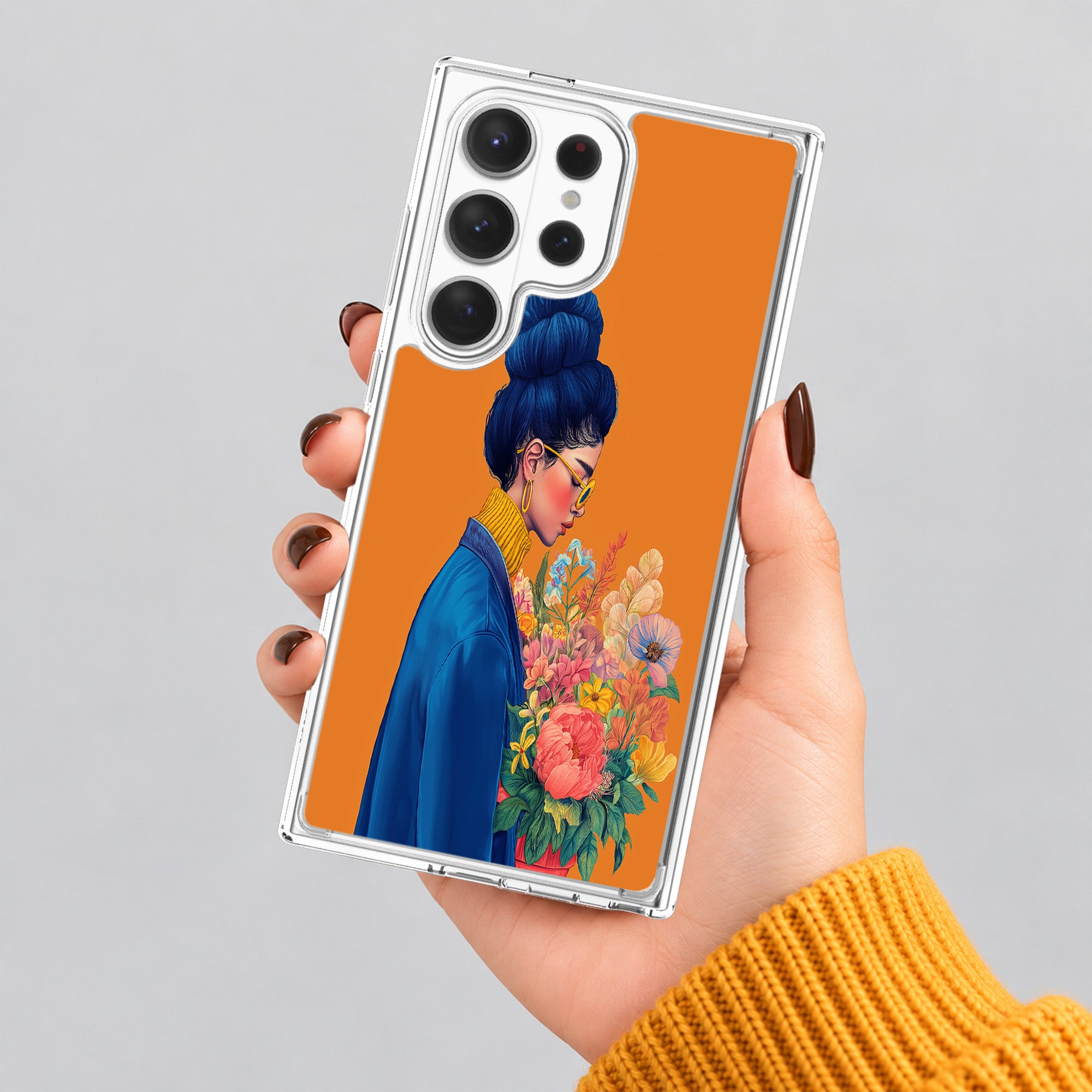 Woman in Blue Samsung S26 Ultra Phone Case