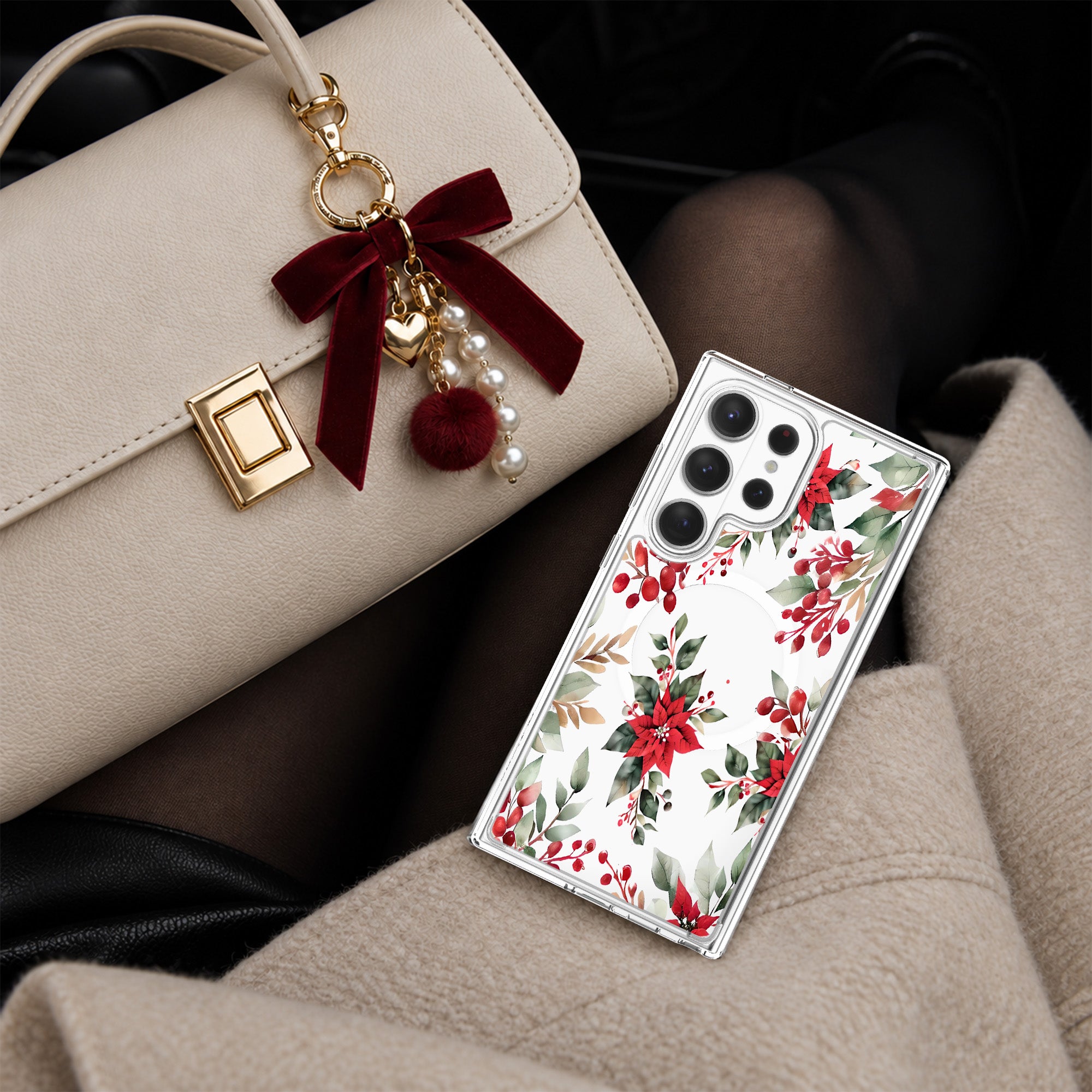 Poinsettias Samsung S26 Ultra Phone Case