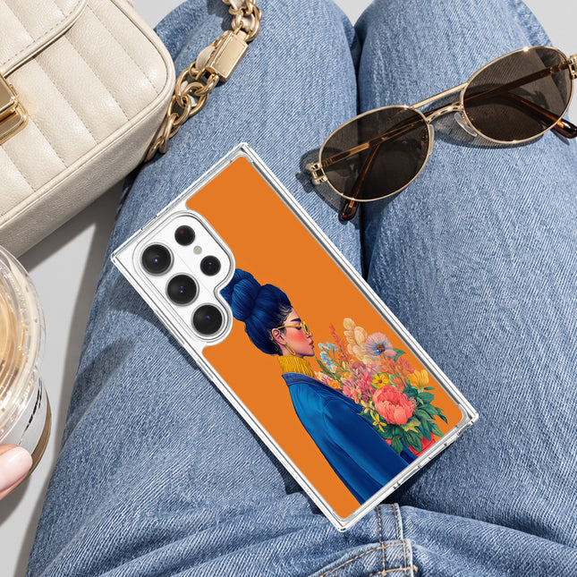 Woman in Blue Samsung S26 Ultra Phone Case