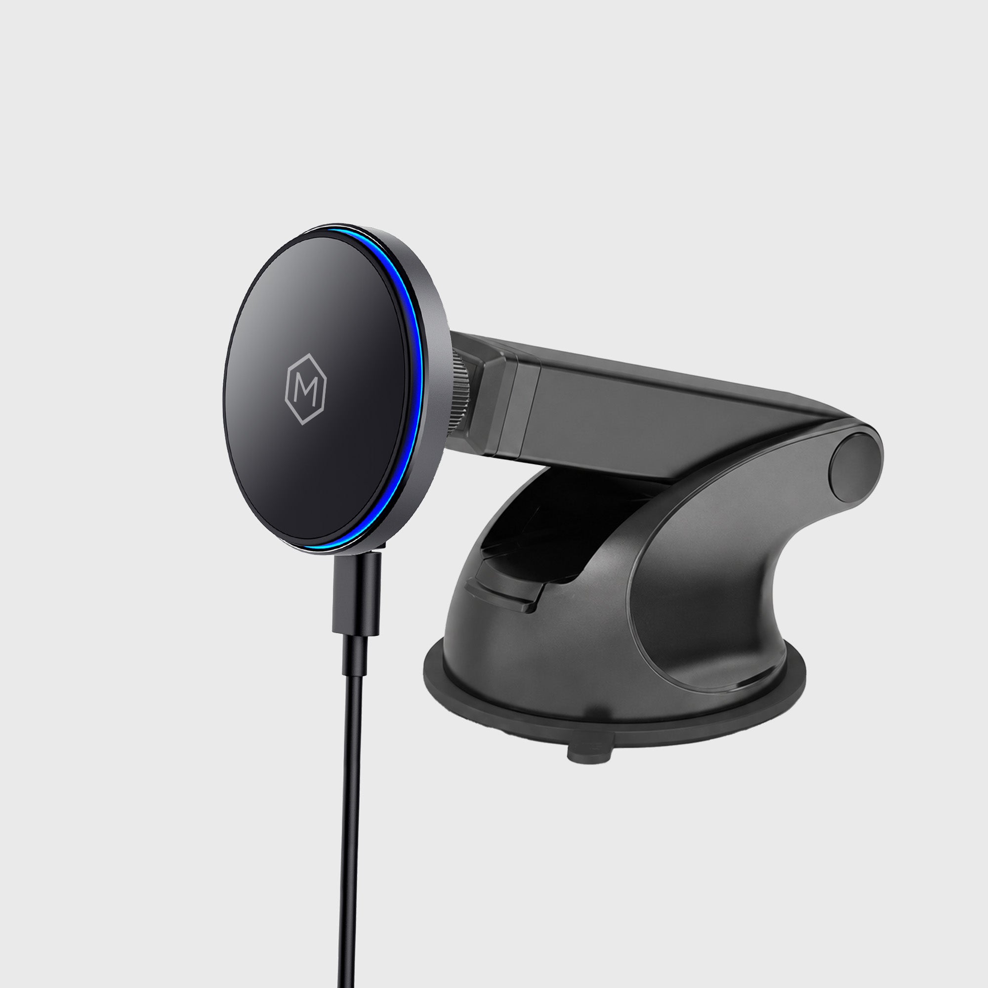 Mighty Mount MagSwitch Qi2 Wireless Charger Telescopic Suction Cup Mount