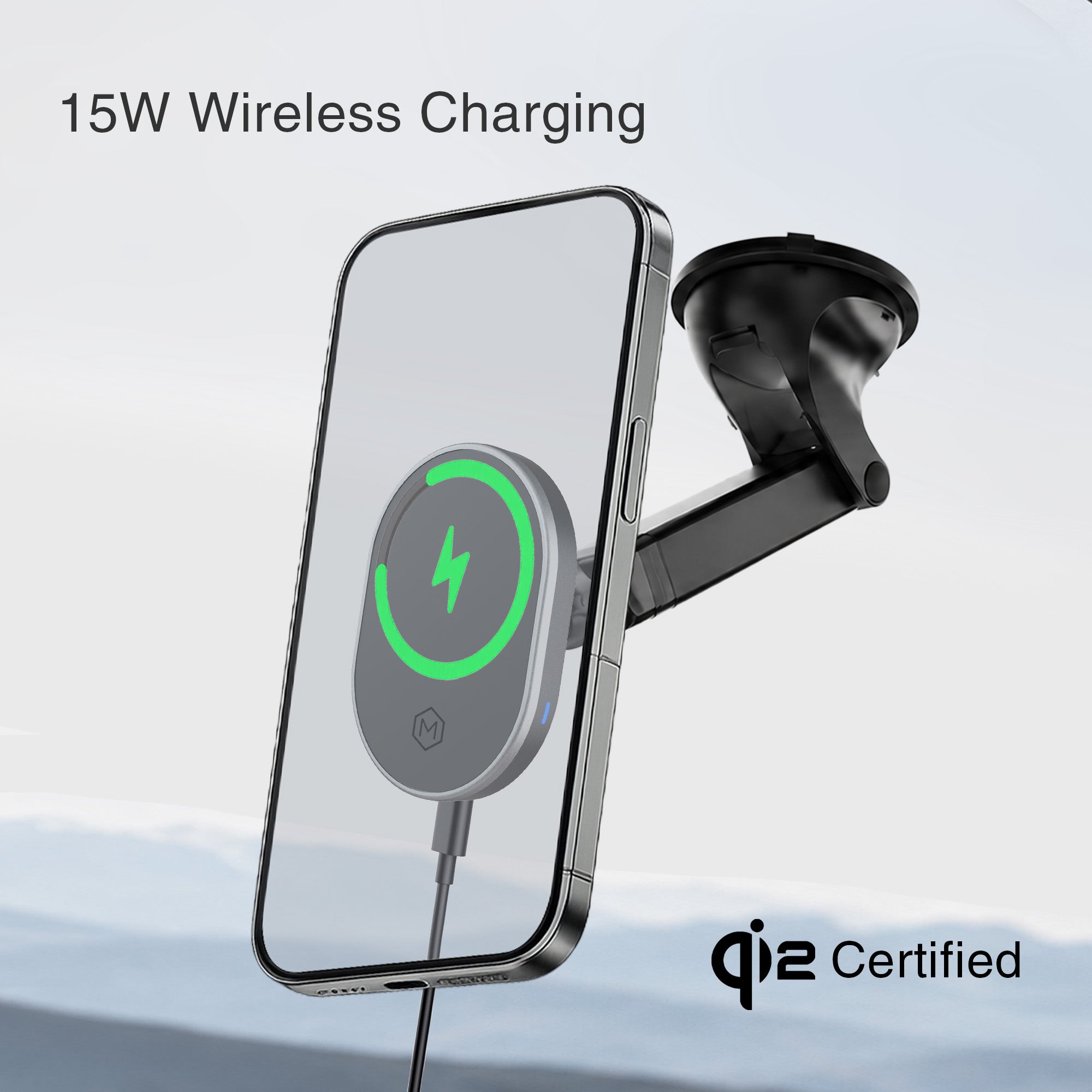 Mighty Mount MagSafe Wireless Car Charger Dashboard Phone Mount
