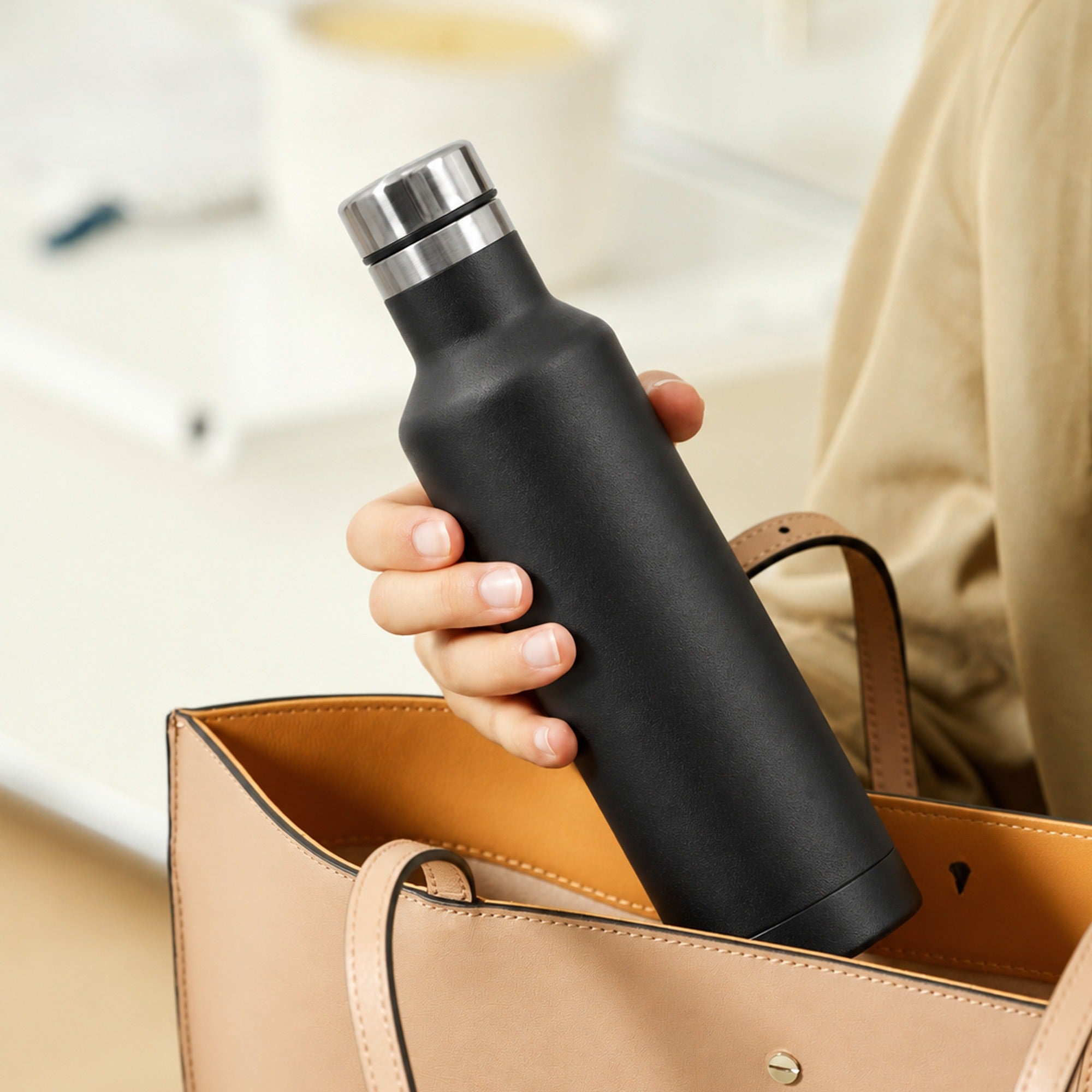 Black Thermos Bottle