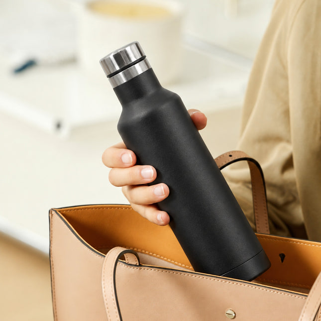 Black Thermos Bottle