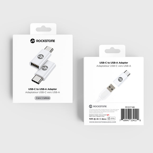 Rockstone USB-C to USB-A Adapter (2-Pack)