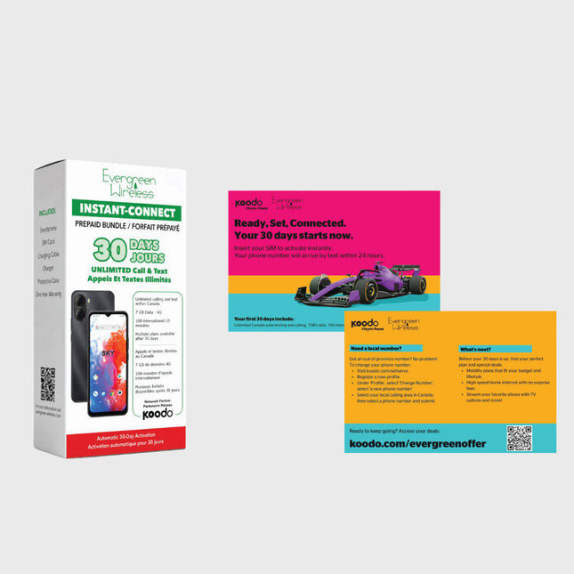 Koodo 64gb Prepaid Phone Bundle with 30 days unlimited Calling