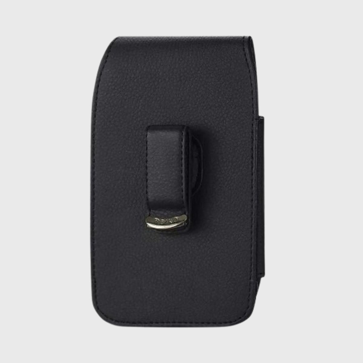 Vertical Leather Pouch With Magnetic Closure and Belt Loop In Black (7.0 x 3.9 x 0.7 Inches)