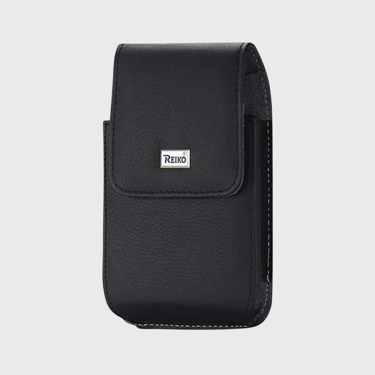 Vertical Leather Pouch With Magnetic Closure and Belt Loop In Black (7.0 x 3.9 x 0.7 Inches)