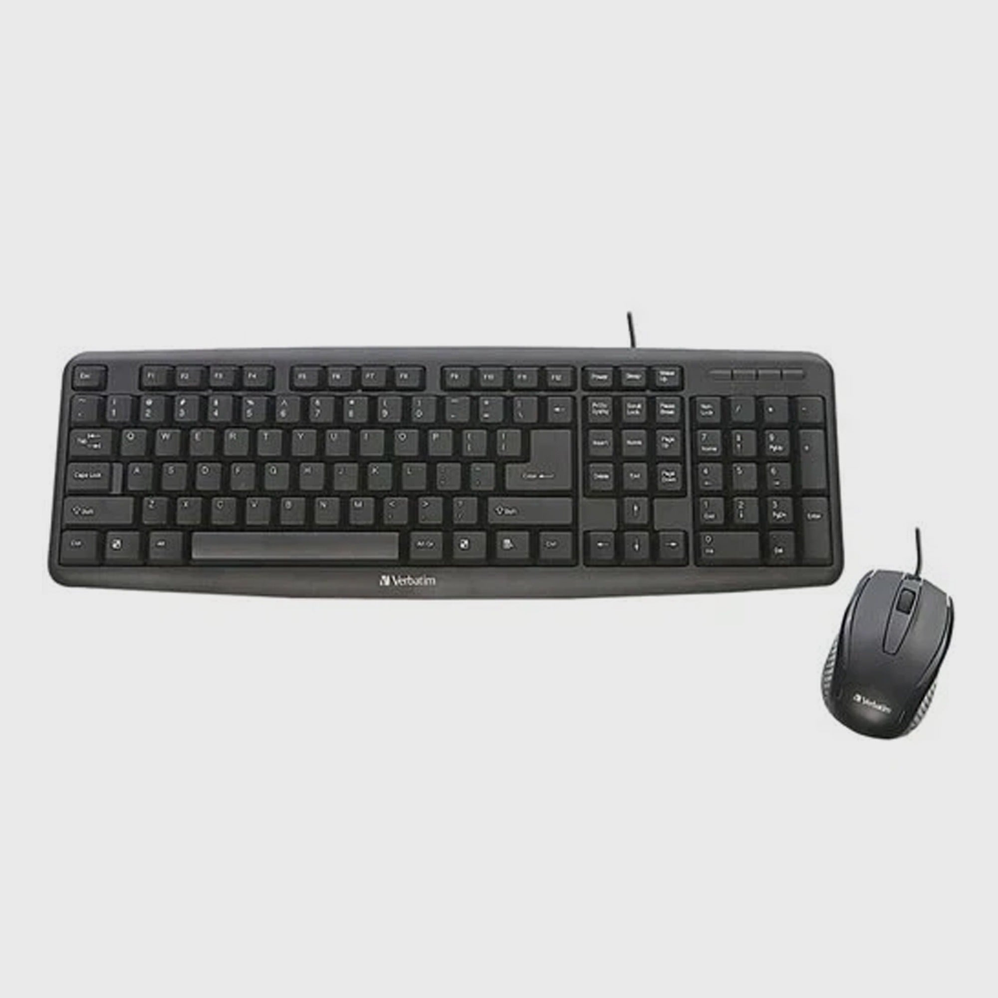 Verbatim Slimline Corded USB Keyboard & Mouse Combo