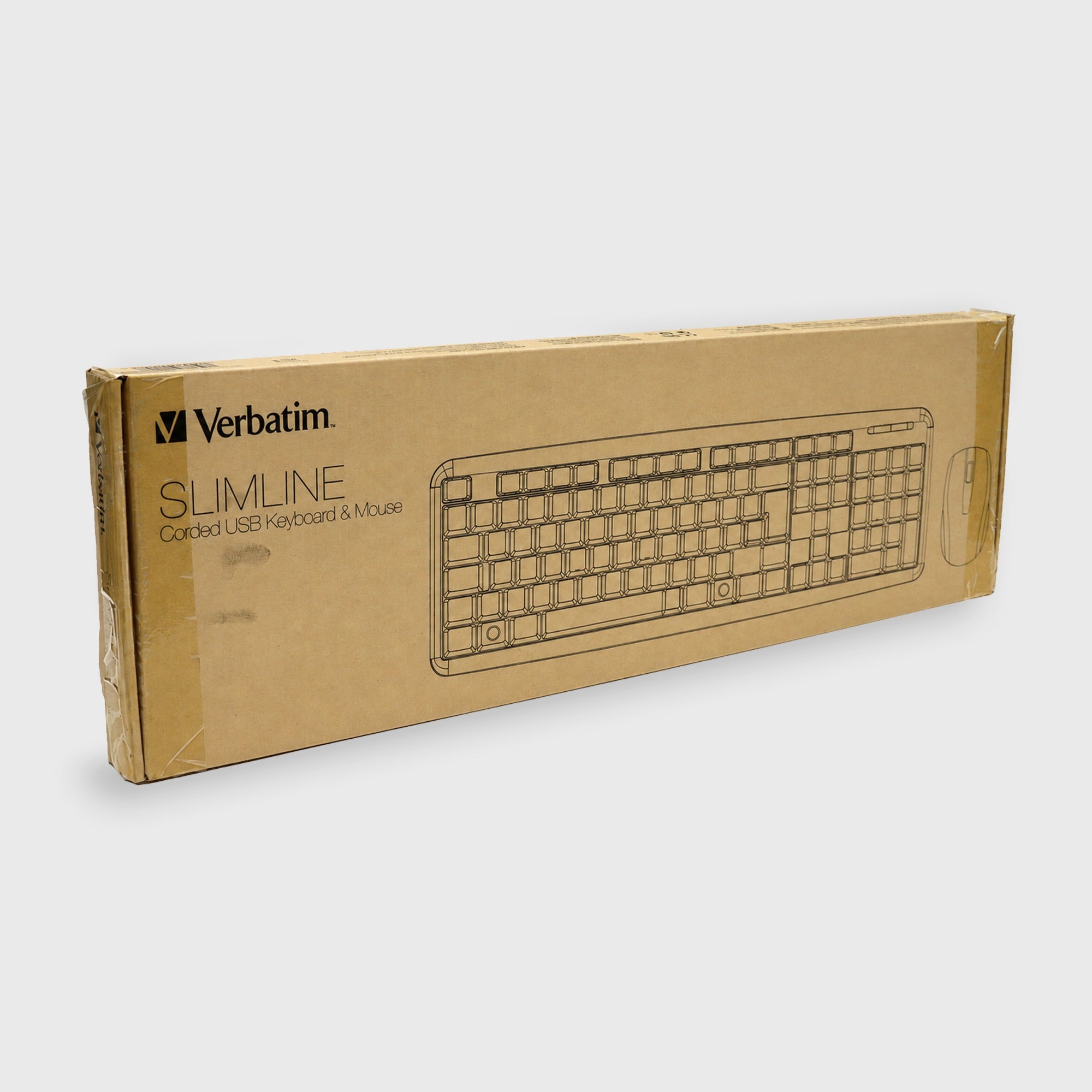 Verbatim Slimline Corded USB Keyboard & Mouse Combo