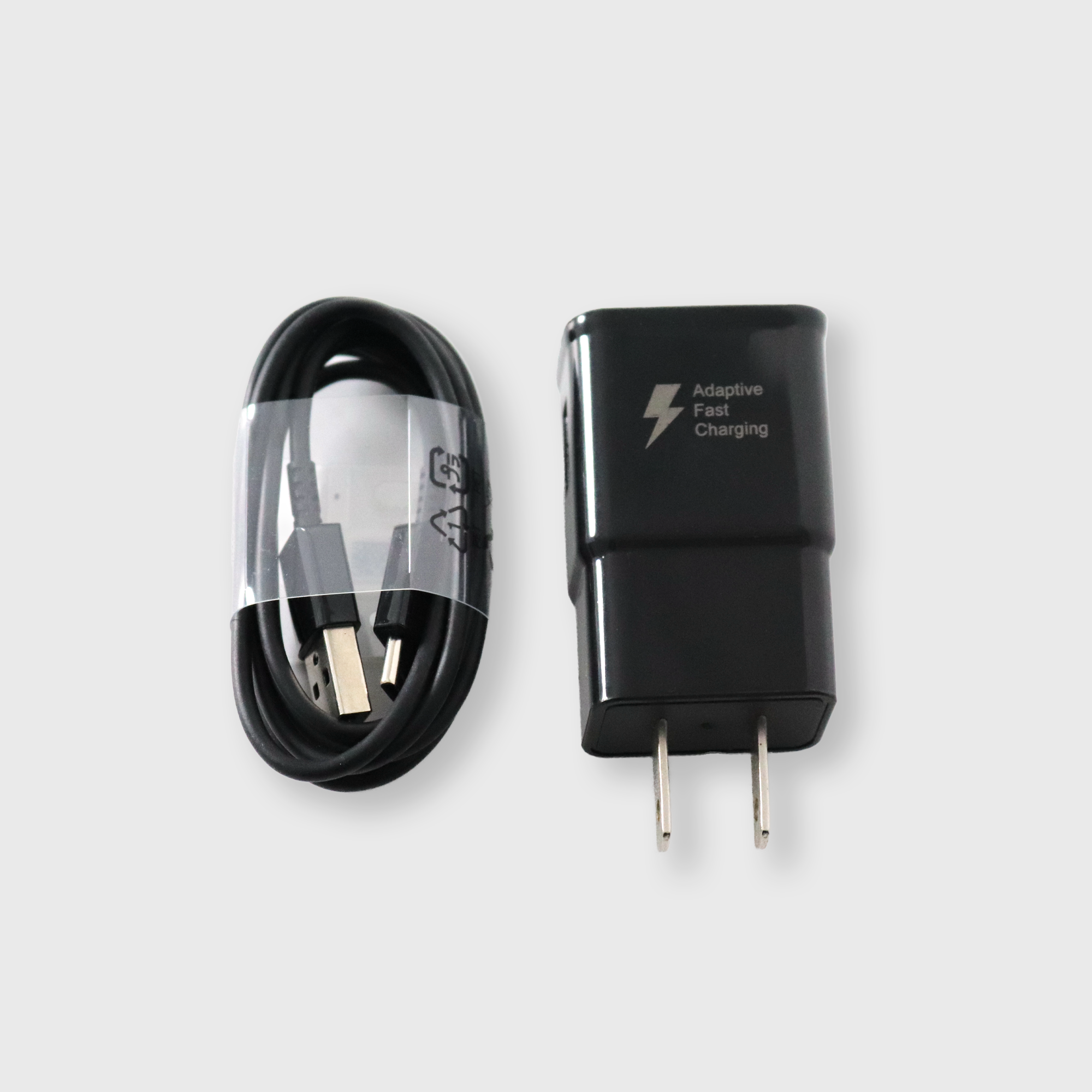 2.4A Wall Charger with Black USB-A to USB-C Cable
