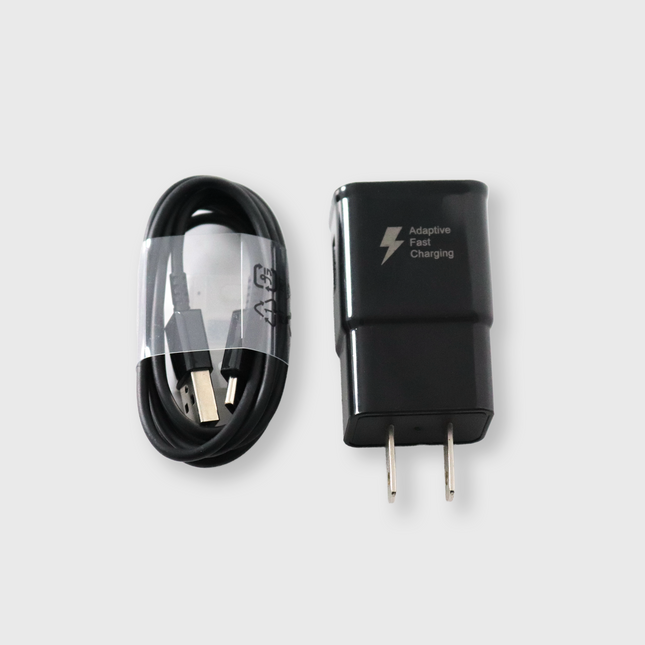 2.4A Wall Charger with Black USB-A to USB-C Cable