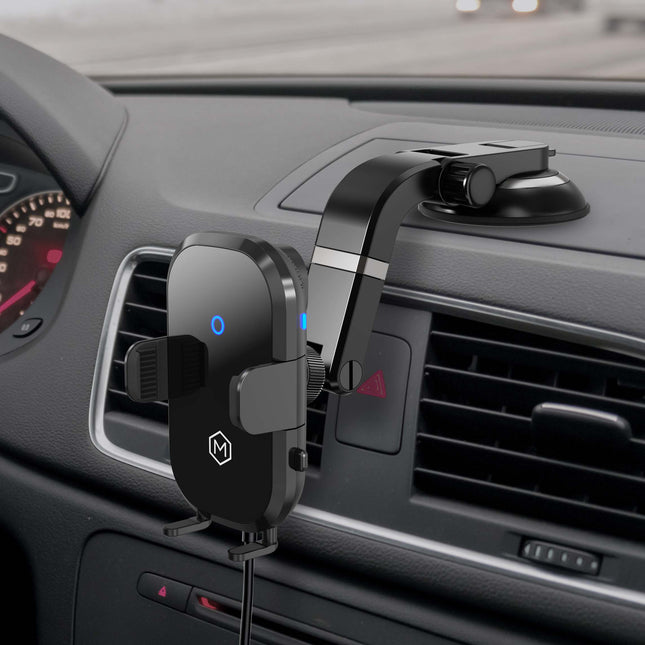 Auto Scan Fast Wireless Car Charger Mount with Multi-Angle Adjustable Suction Cup