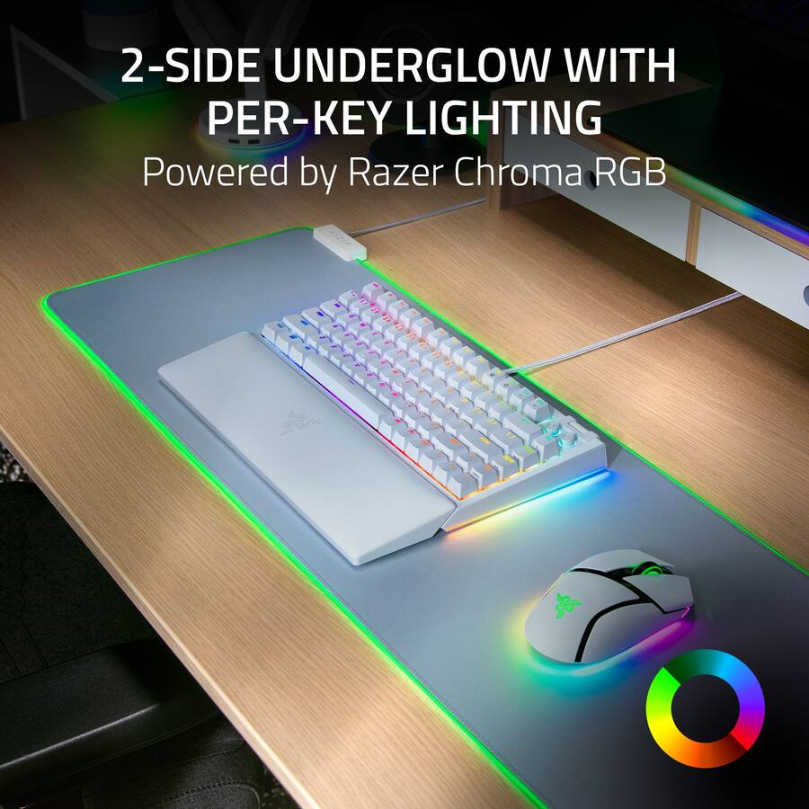 Razer BlackWidow V4 75% Wired Gaming Keyboard White (Razer Renewed)