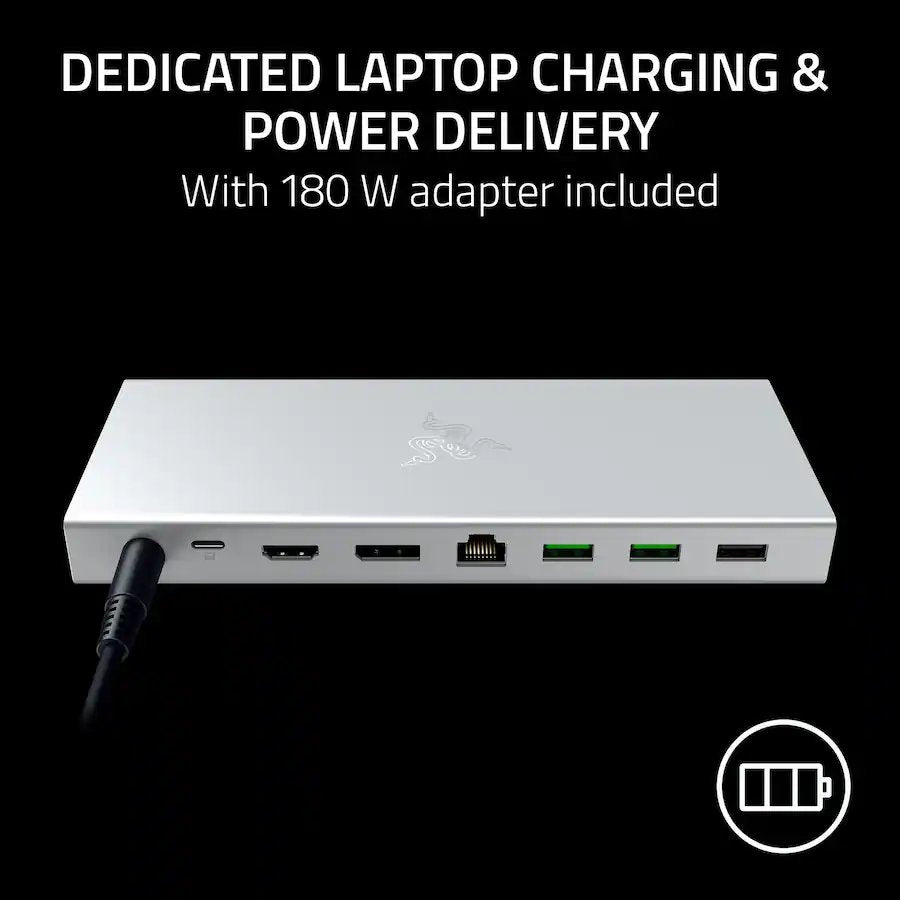 Razer USB 4 Dock Station with 14 Ports Mercury White (Brand New)