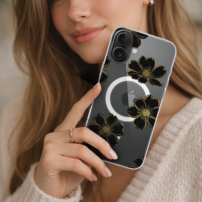 Black Flower - iPhone 16