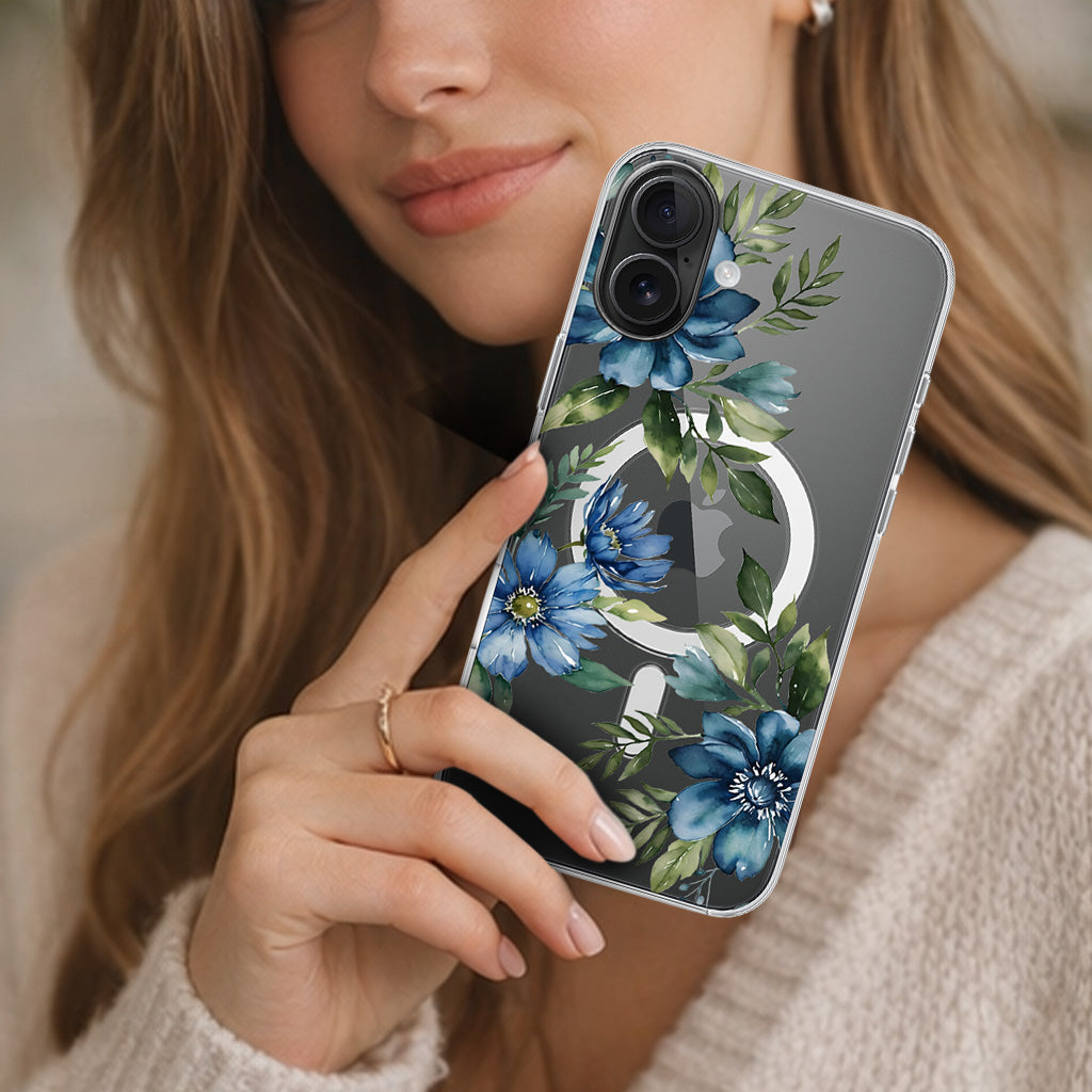 Blue Floral - iPhone 16