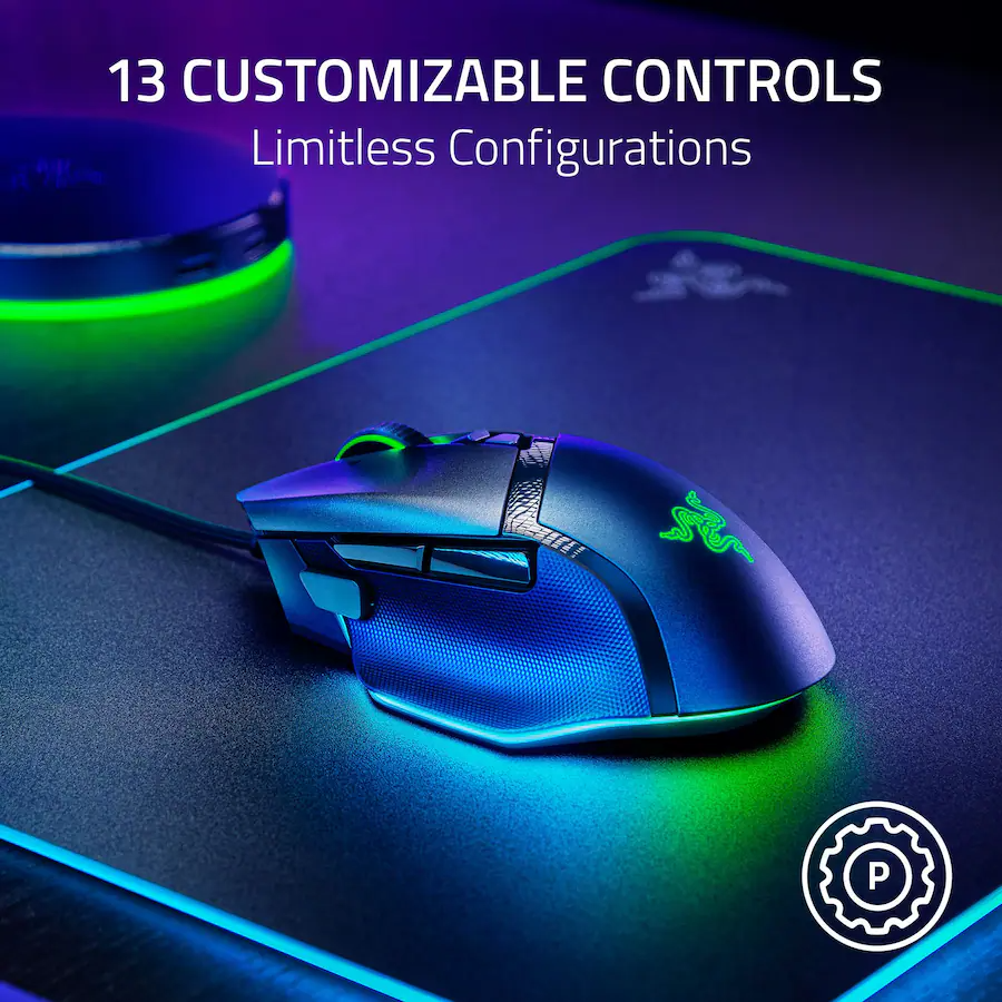 Razer Basilisk V3 35KDPI Gaming Mouse with HyperScroll Tilt Wheel (Razer Renewed)