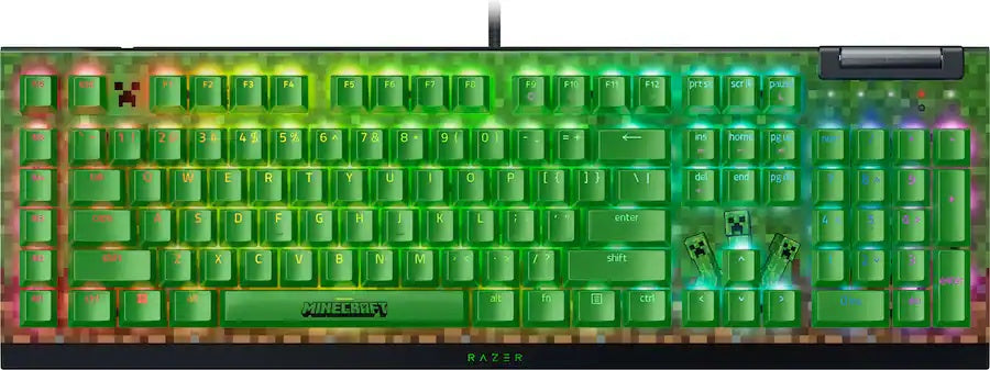 Razer Blackwidow V4 X Keyboard - Minecraft (Razer Renewed)