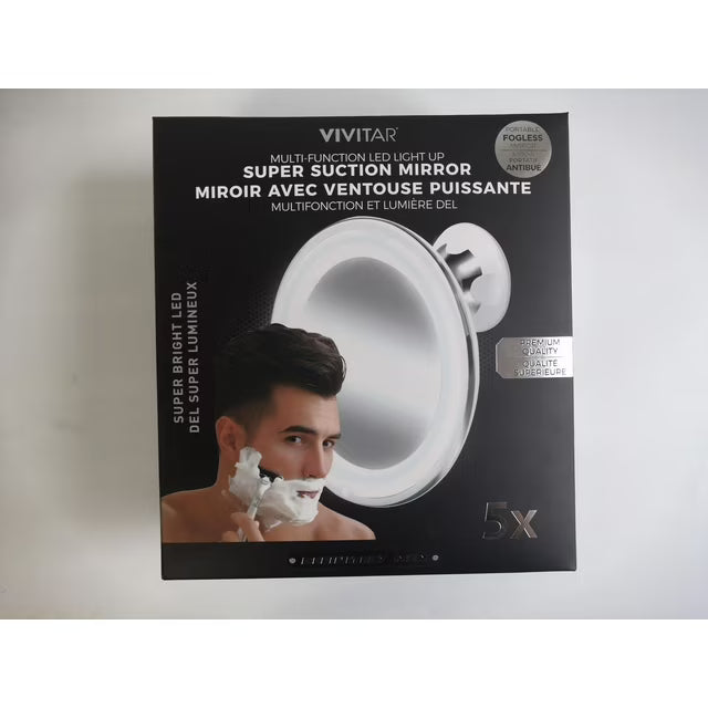 Vivitar LED Light Up Super Suction Mirror