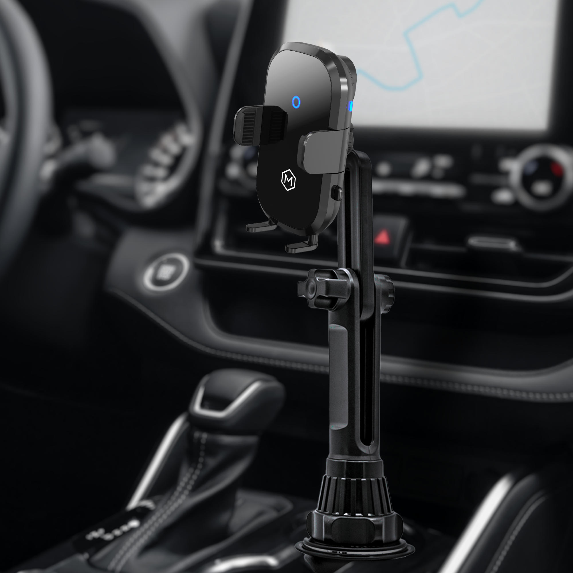 Auto Scan Fast Wireless Cup Holder Phone Mount Charger - Auto Grip