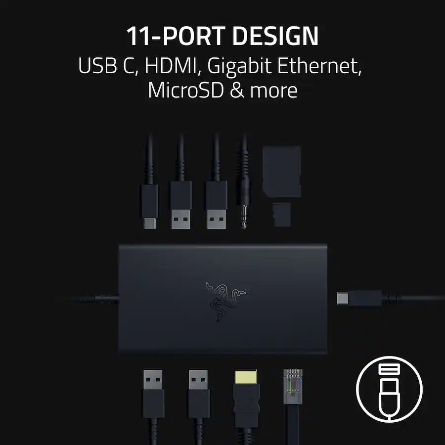 Razer USB C Dock Station 11-in-1 Multiport Adapter (Brand New Sealed)
