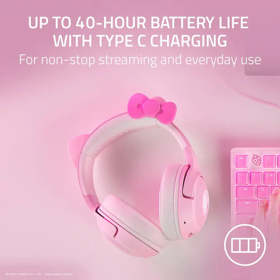 Razer - Kraken Kitty V2 Bluetooth - Hello Kitty Edition