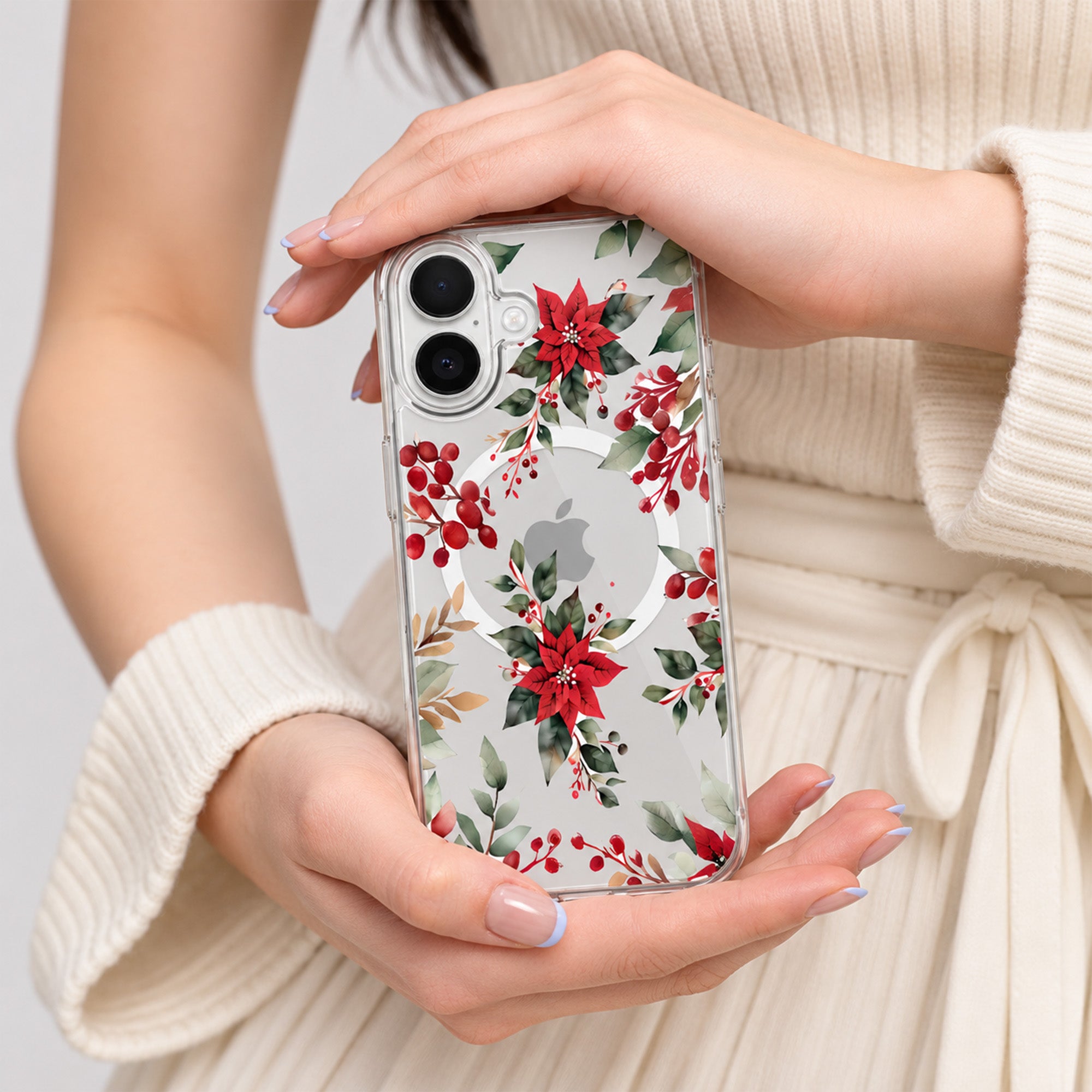 Poinsettias iPhone 17 Case