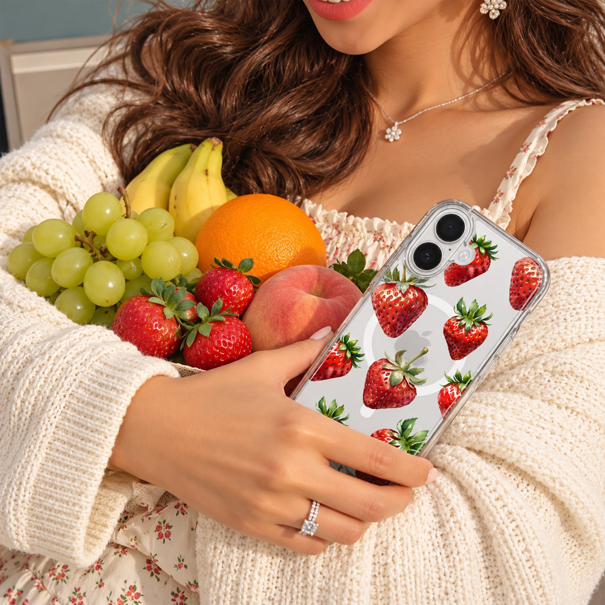 Strawberries iPhone 17 Case