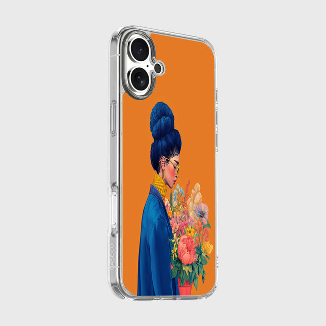 Woman in Blue iPhone 17 Case