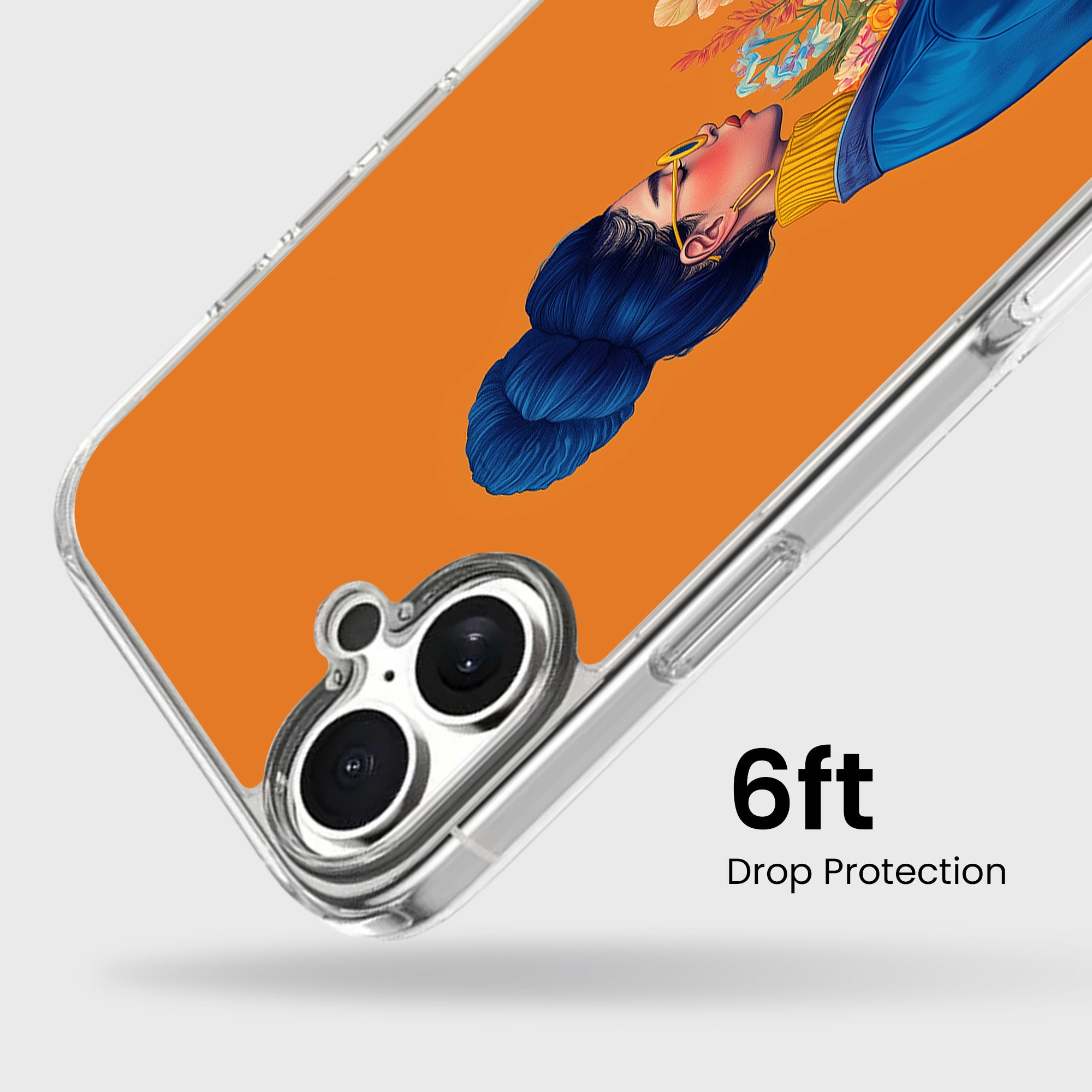 Woman in Blue iPhone 17 Case