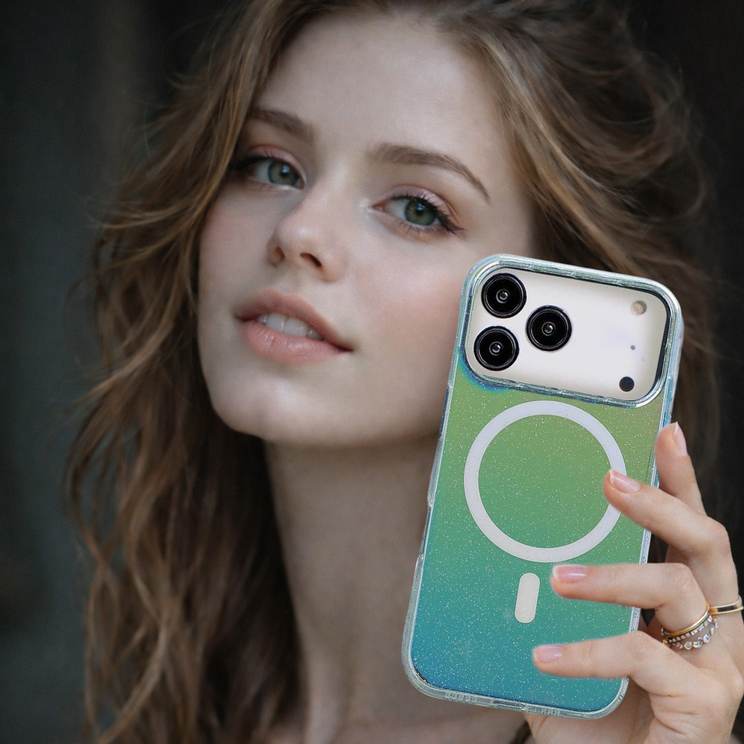 Caseco Protective Clear Iridescent Phone Case iPhone - 17 Pro Max