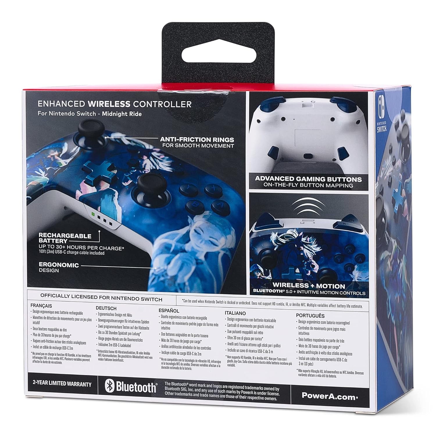 PowerA - Enhanced Wireless Controller (Zelda Midnight Ride) Switch